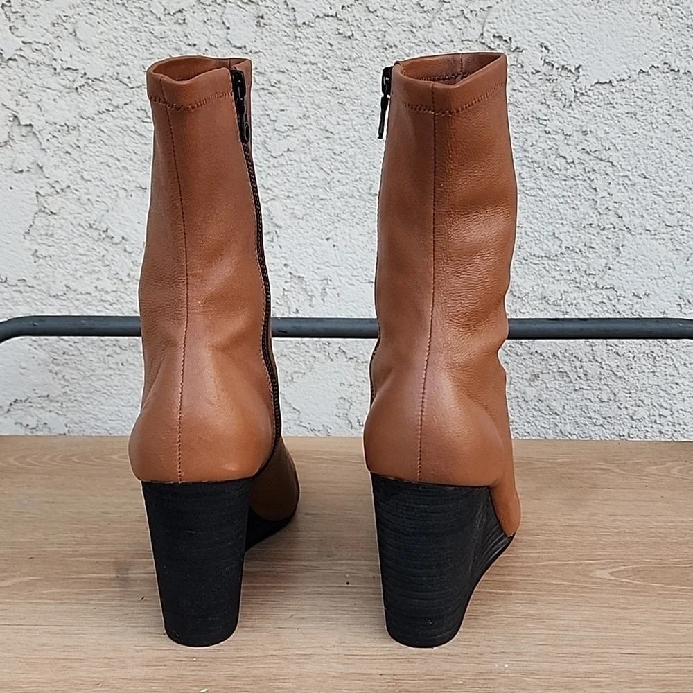 Rag & Bone Phoenix Wedge Boot in Tobacco Size EU 39.5 US 8.5
